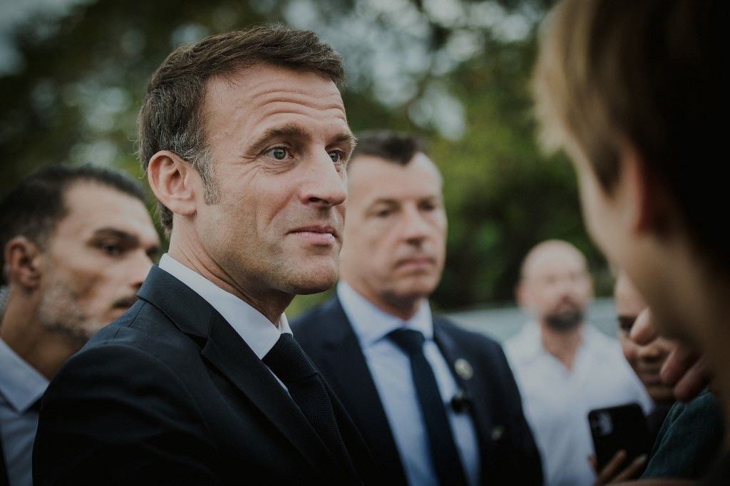 NEW CALEDONIA - VISIT OF EMMANUEL MACRON TO NEW CALEDONIA - TAKING-UP ARMS CEREMONY