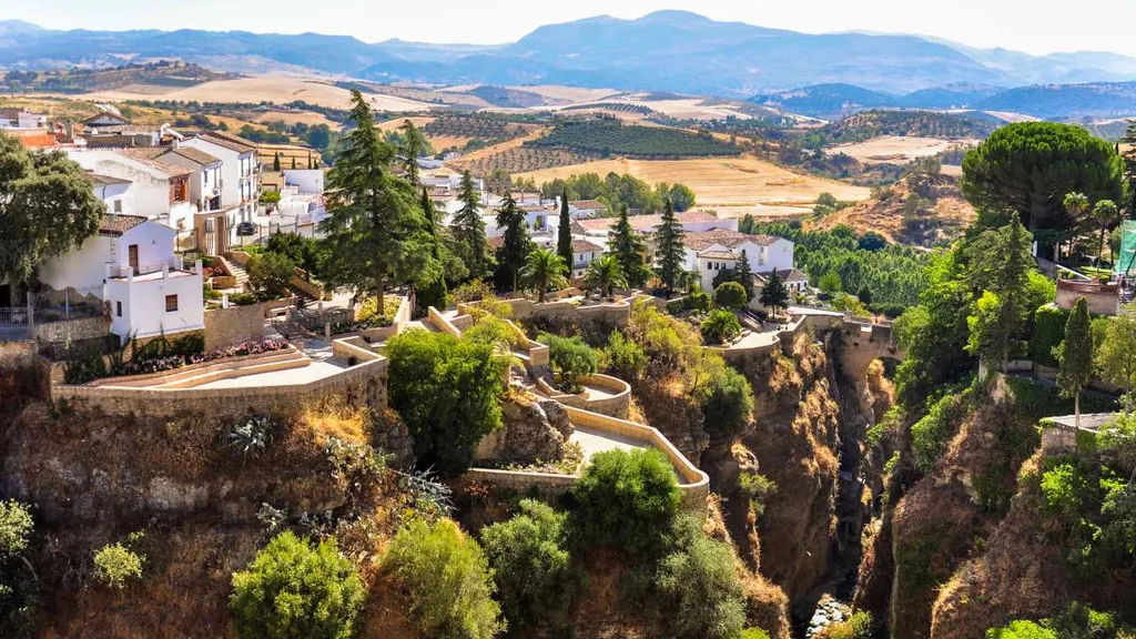 Ronda, kisváros, Spanyolország, Malaga, szikla