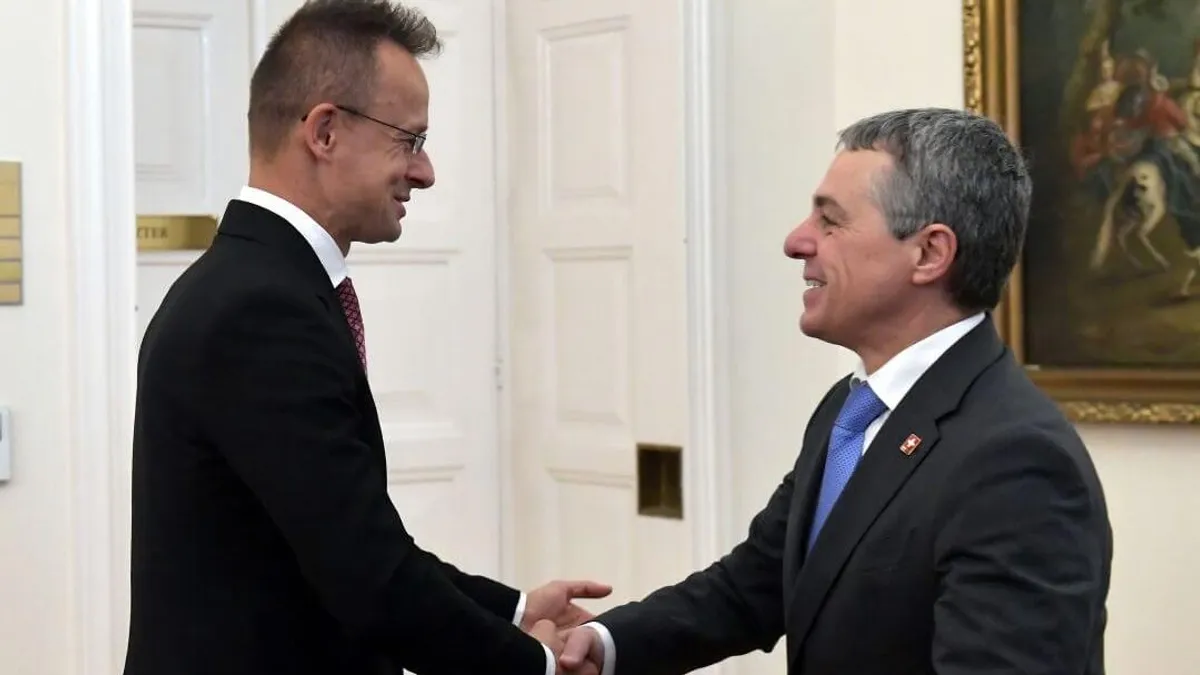 Szijjártó Péter: Magyarország és Svájc is kiáll a szuverenitás és a béke mellett