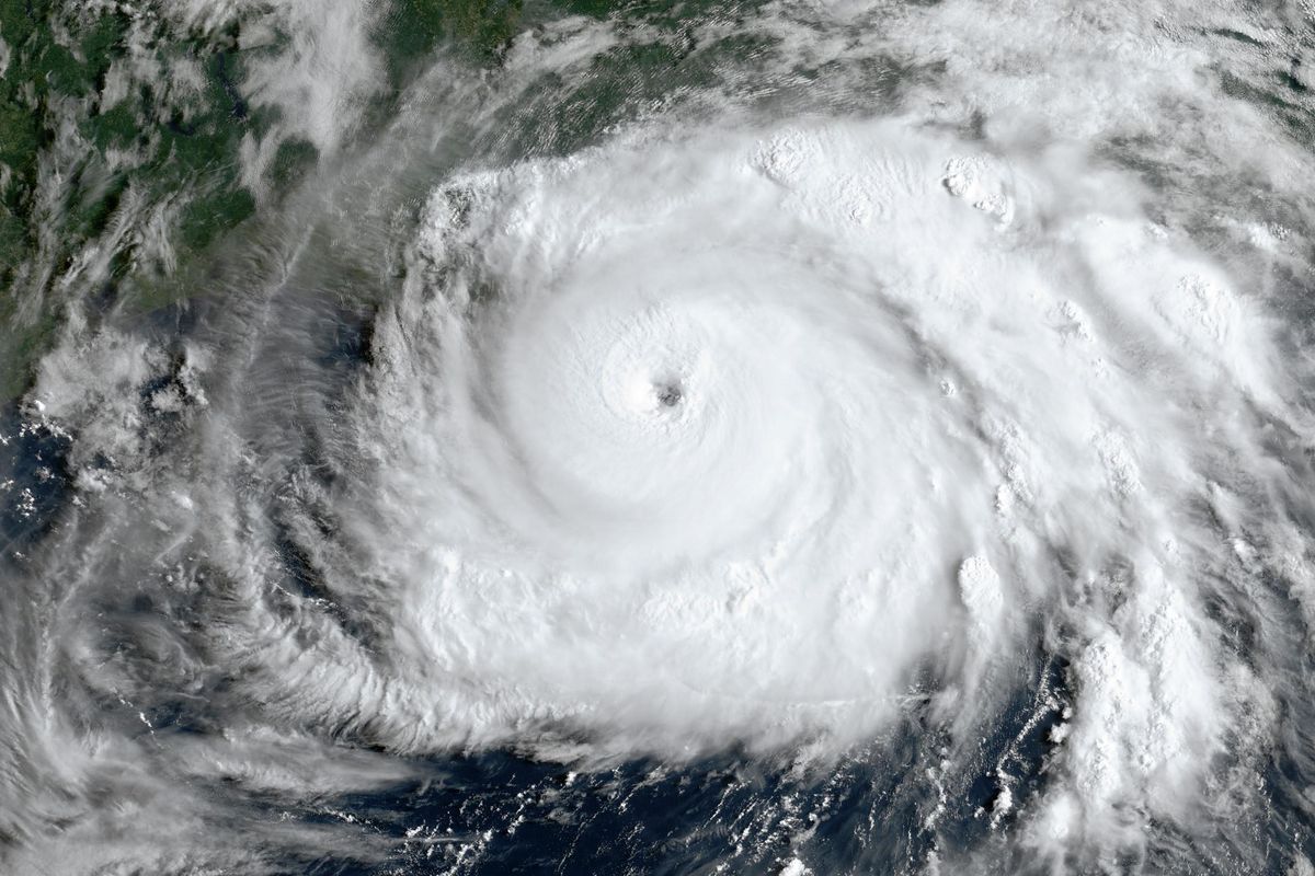 Az Ida hurrikán műholdképe