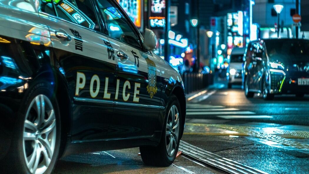 japán rendőr, rendőrautó, police