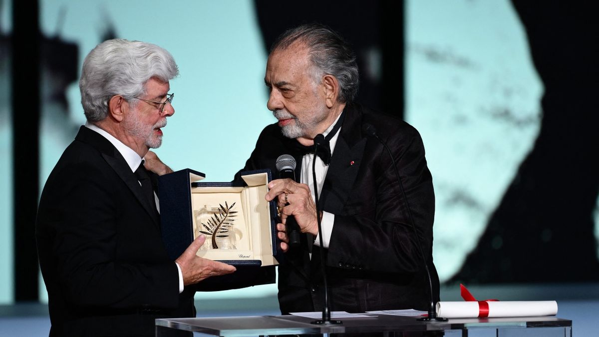 George Lucas, amerikai filmrendező, GeorgeLucas, Arany Pálma-díj, 2024.05.25.