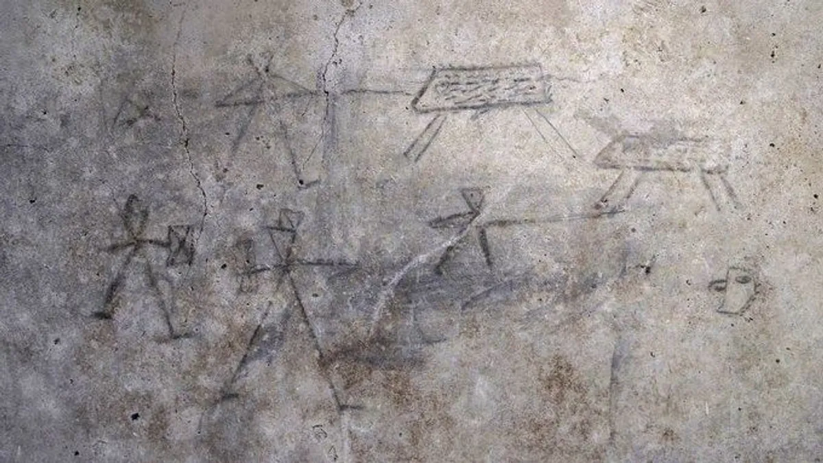 Szenzációs felfedezés Pompejiben, ilyen rajzokat nem láttak korábban