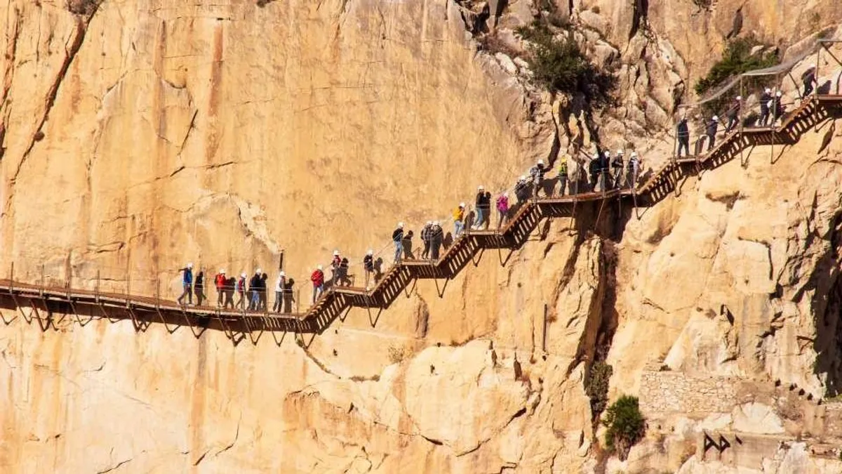 Veszélyes túra az andalúziai El Caminito del Rey