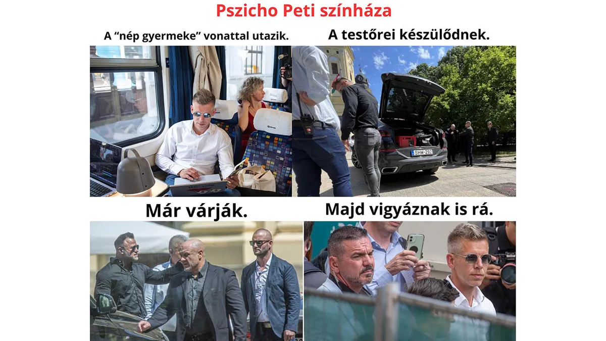 Testőrök között lapító, félelmében hasmenést kapó Magyar Péter és társai - itt vannak a legújabb mémek!