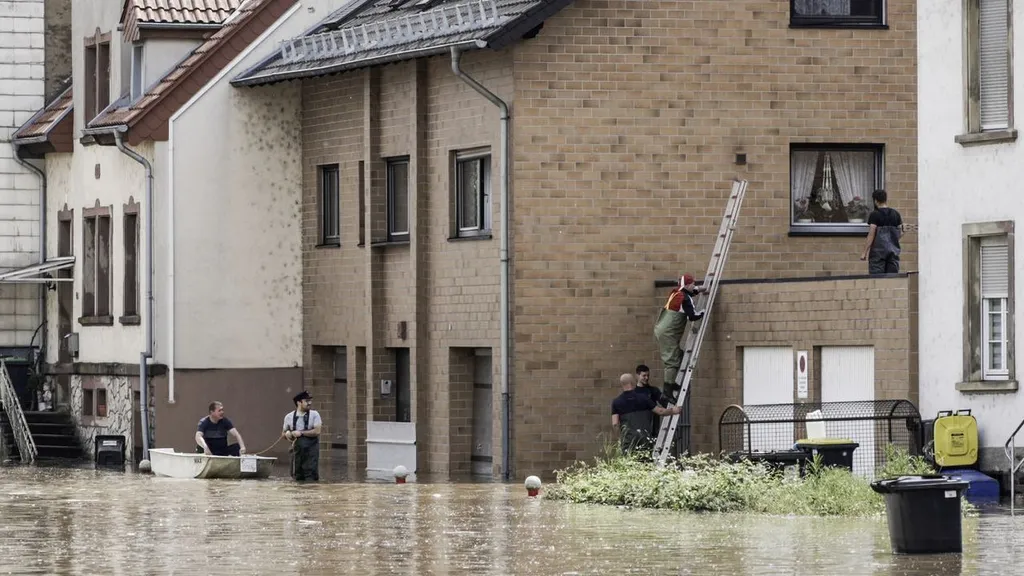 árvízNémet, árvíz, áradás, Németország