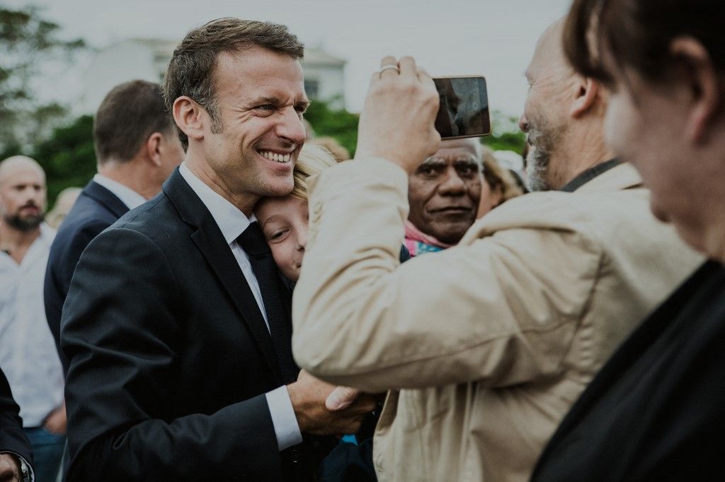 NEW CALEDONIA - VISIT OF EMMANUEL MACRON TO NEW CALEDONIA - TAKING-UP ARMS CEREMONY