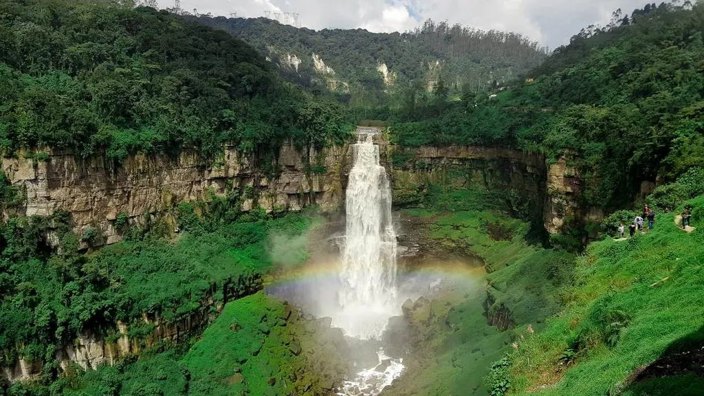 Tequendama, vízesés, 
Bogotá, Kolumbia, 
