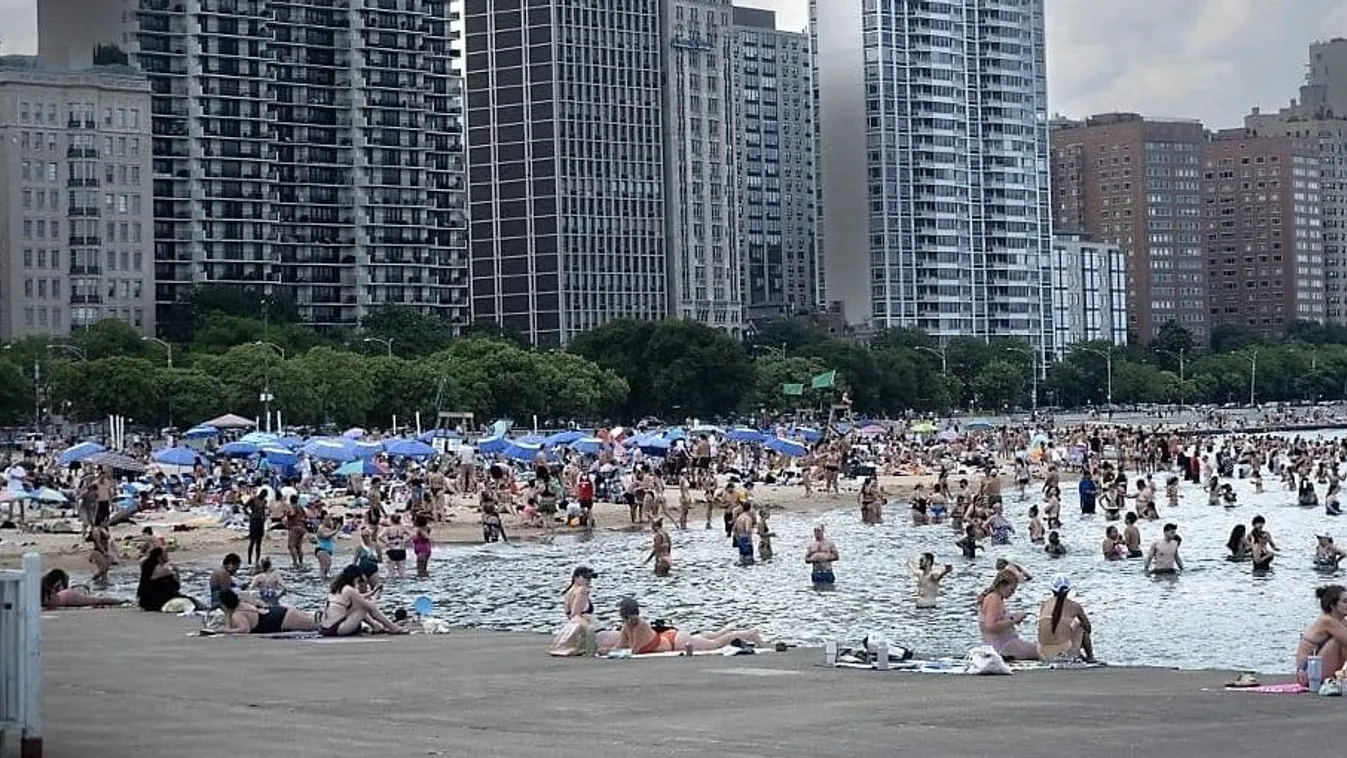 Chicago, hőség, melegrekord, strand