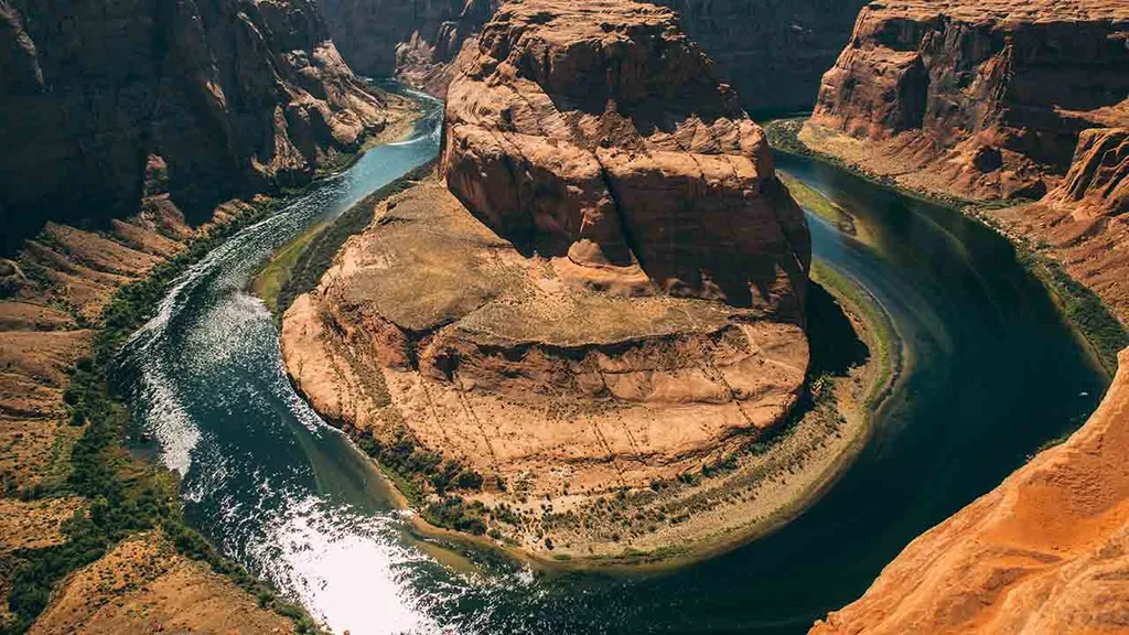 Horseshoe Bend, Colorado folyó, Arizona, Patkó-kanyar, látványosság, patkó alakú kanyarulat, Amerikai Egyesült Államok