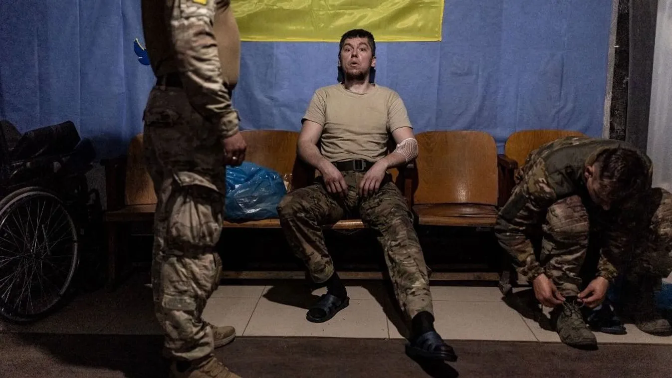 Ukrainian army medics treat wounded soldiers in Donetsk Oblast