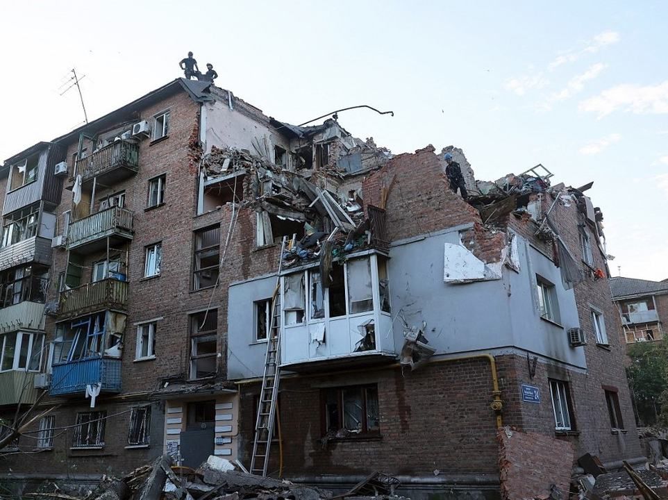 Belgorod, város, Oroszország, nyugati rész, orosz-ukrán határ, támadás, romok