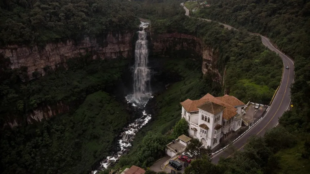 Tequendama, vízesés, 
Bogotá, Kolumbia, 
