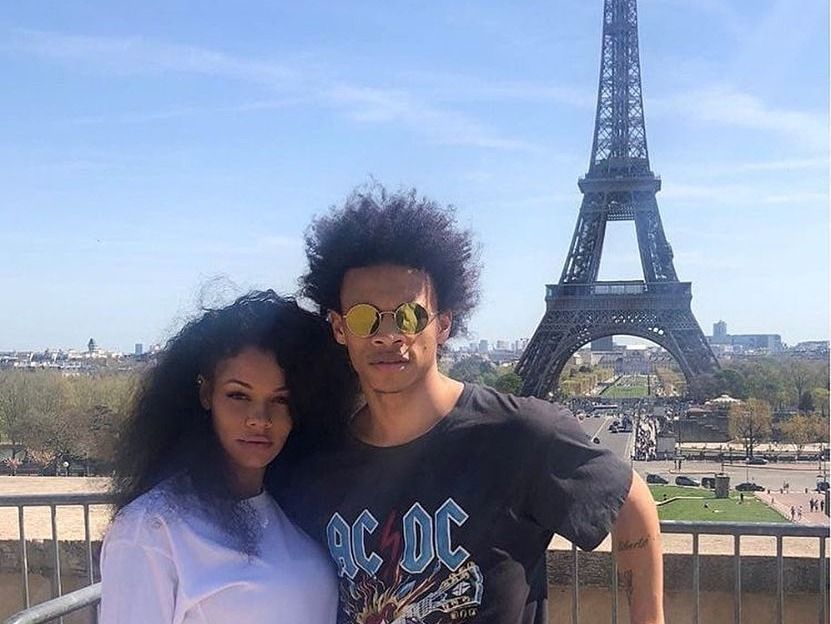 Leroy Sané az amerikai Candice Brook