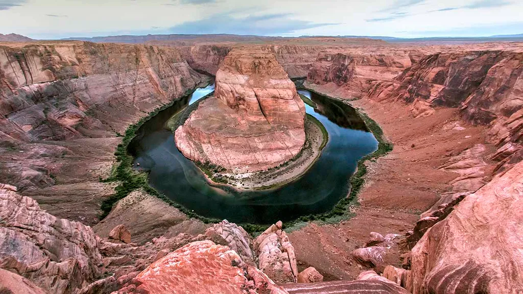 Horseshoe Bend, Colorado folyó, Arizona, Patkó-kanyar, látványosság, patkó alakú kanyarulat, Amerikai Egyesült Államok