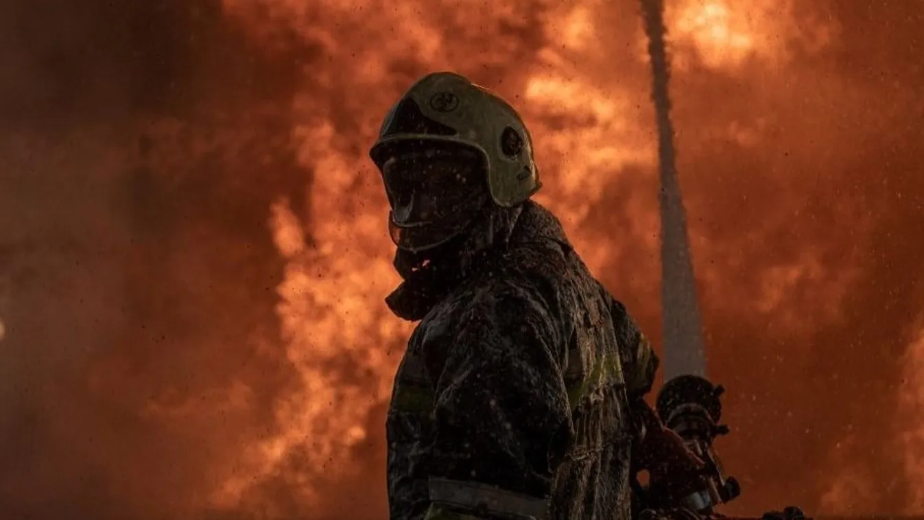 Ukrajna, háború, Kijev, tűz
