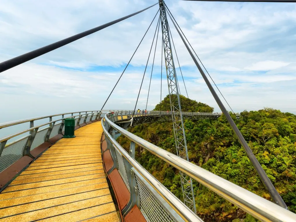 Langkawi, Sky, Bridge, 
Ferdekábeles, híd, Malajzia,