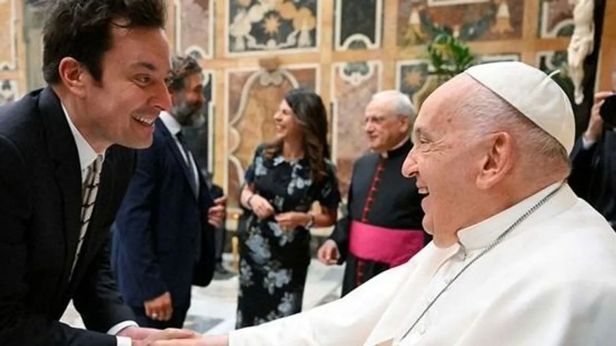 Ferenc pápa Jimmy Fallonnal találkozott