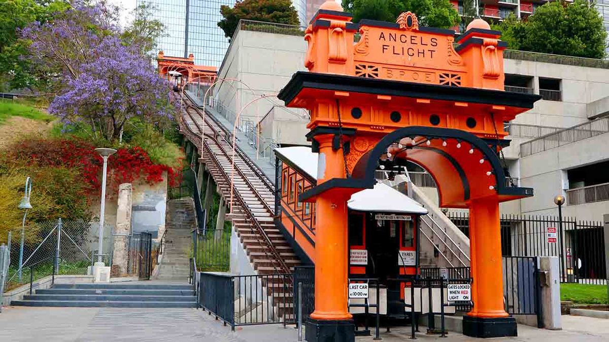 a világ legrövidebb vasútja, világlegrövidebbvasútjai, Los,Angeles, The Angel's Flight, Los,Angeles The Angel's Flight,