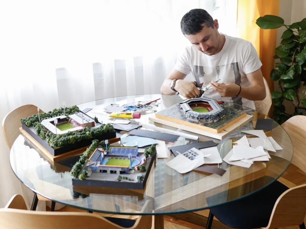 miniatűr, stadion, Josip, Marsic, 