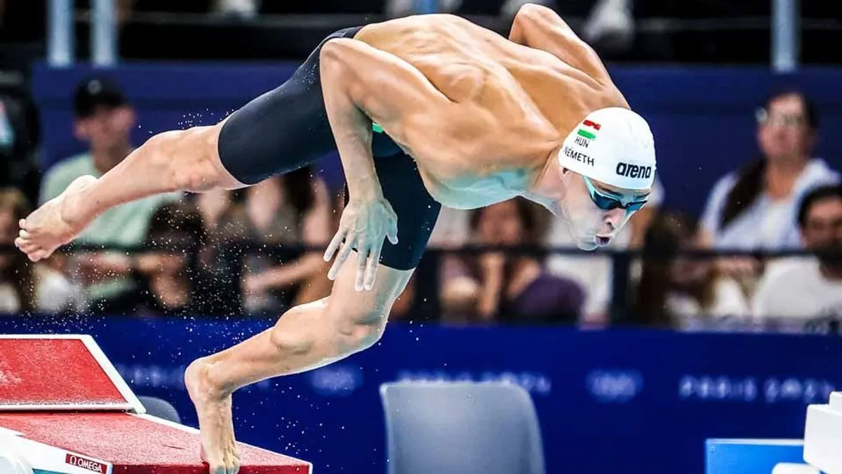 Németh Nándor újabb bravúros úszása a párizsi olimpián