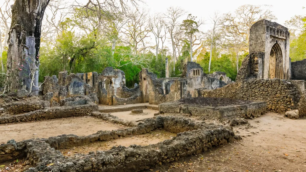 Gede,Ruins,Are,The,Remains,Of,A,Swahili,Town,Located