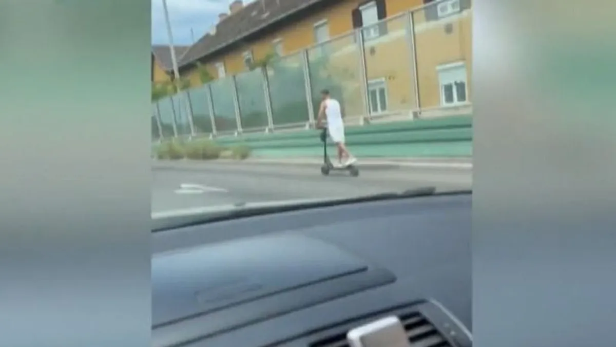 Rollerrel száguldozott egy férfi az M5-ös autópályán