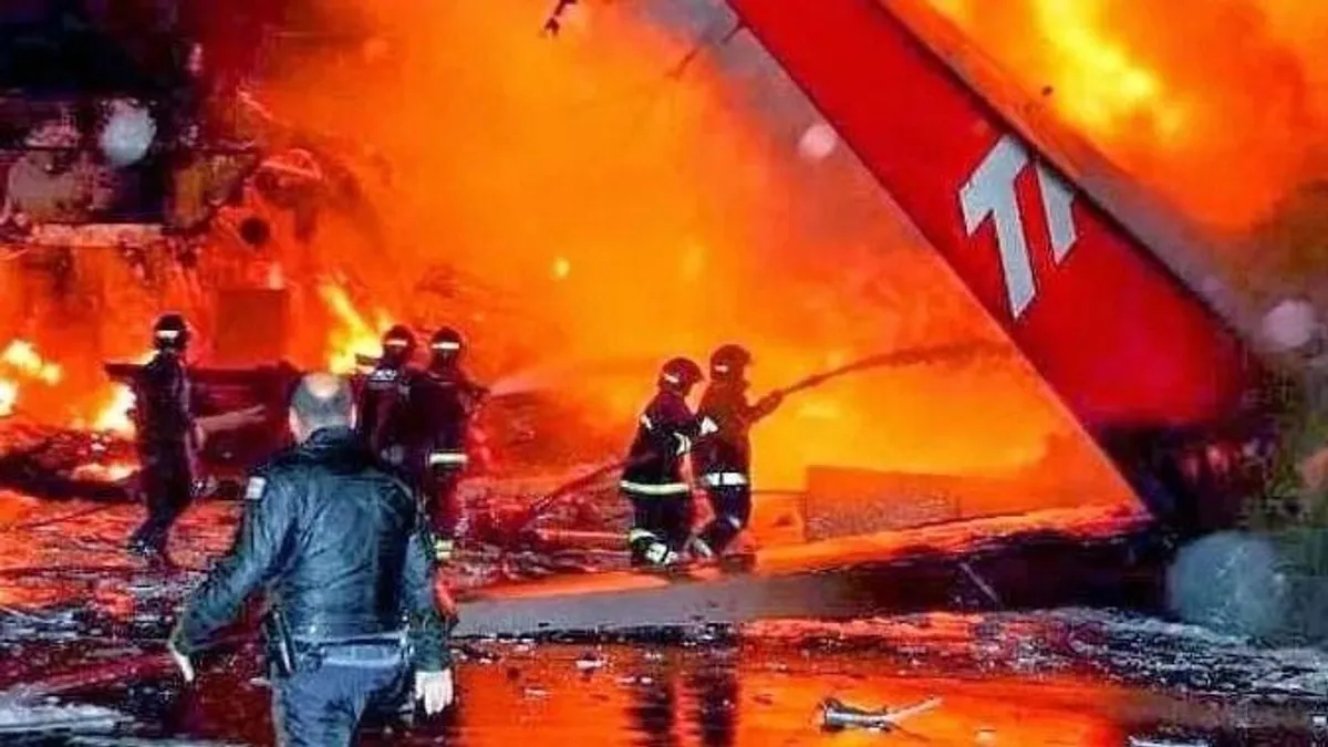 Felrobbant a leszállás után egy utasszállító gép Sao Paolóban
