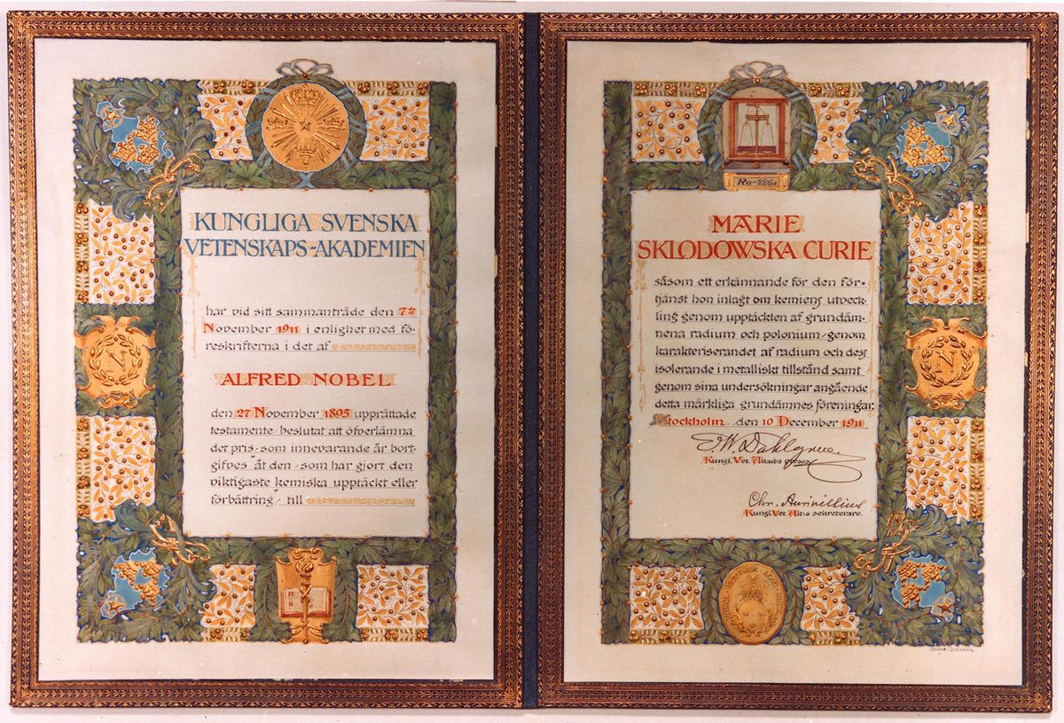 Nobel-diploma (1911)