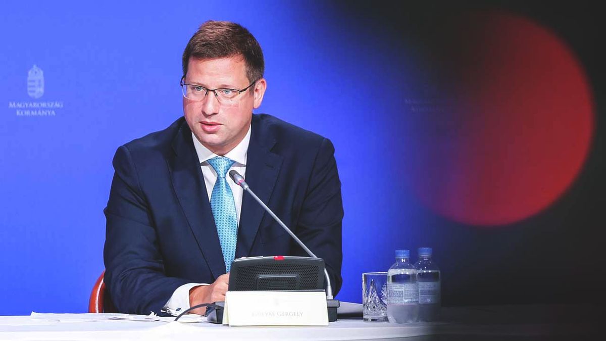 kormányinfó, 2024.07.08., Gulyás Gergely Miniszterelnökséget vezető miniszter, Vitályos Eszter kormányszóvivő, 