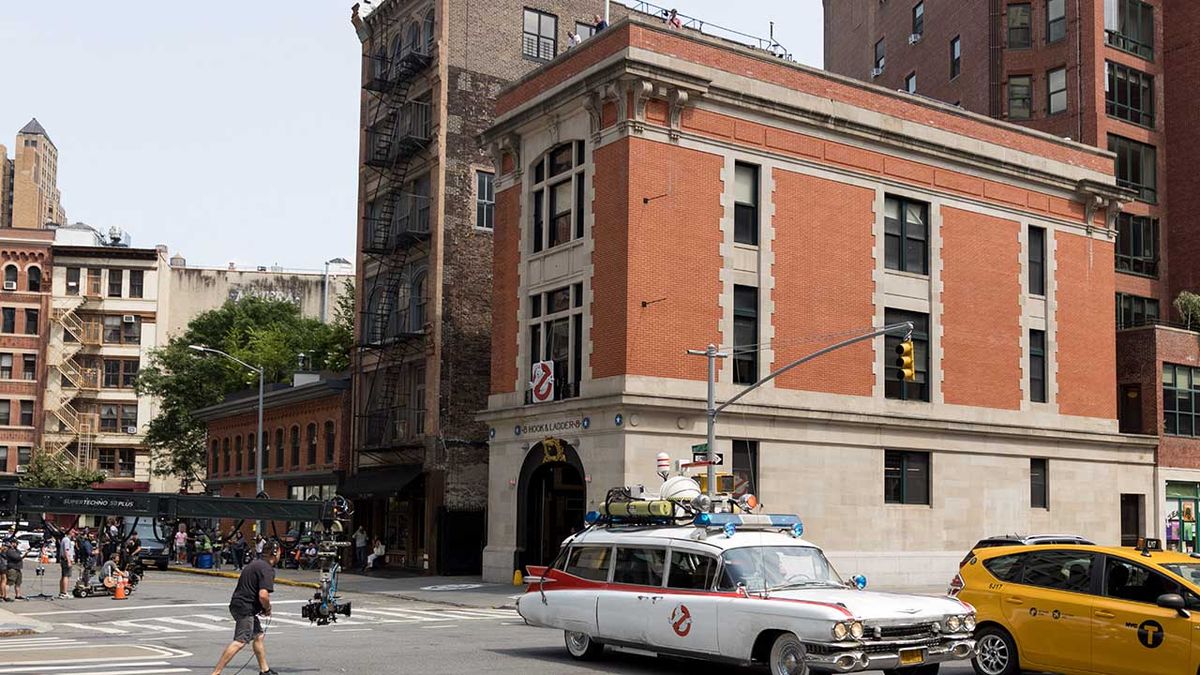 híres házak, híresházak, Szellemirtók, Manhattan, film Ghostbusters in the streets of New York this Thursday.