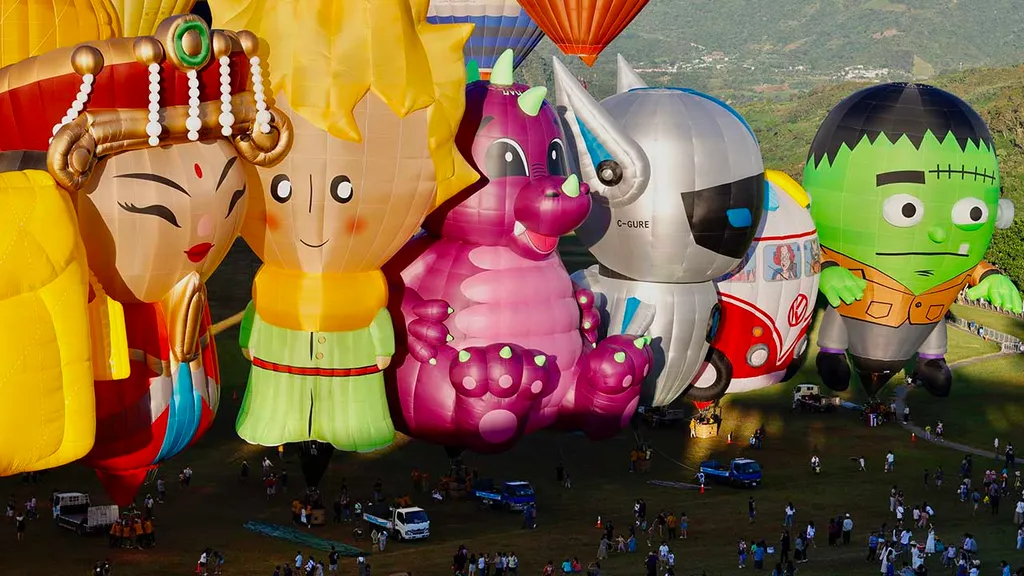 Hőlégballon fesztivál Tajvan, Tajtung, hőlégballon fesztivál, hőlégballon fesztivál, Tajvan, 