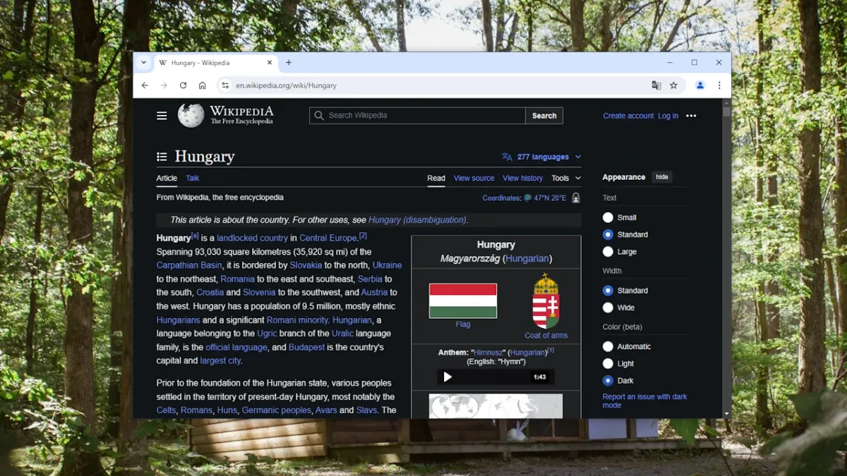 Sötét módot kapott a Wikipedia