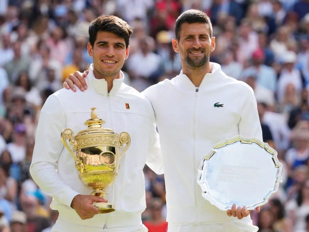 London, wimbledoni teniszbajnokság, férdi, döntő, Spanyol, Carlos Alcaraz, Szerb, Novak Djokovic, 2024. 07. 14.