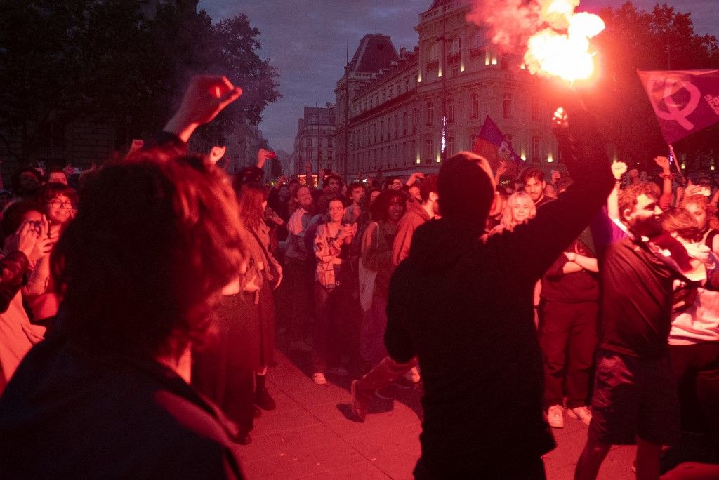 2024 French Elections, Paris, People Gathered In Place De La République