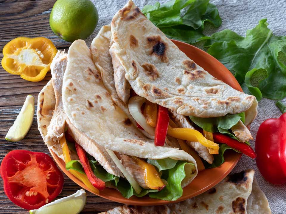 Chicken,Fajitas.,American,And,Mexican,Cuisine.,Fajitas,With,Pepper,And