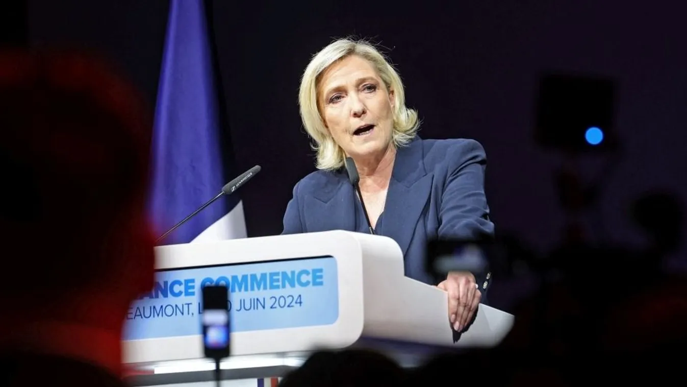  Marine, Le, Pen, Parlamenti, választások, Franciaországban, 2024. június 30., 