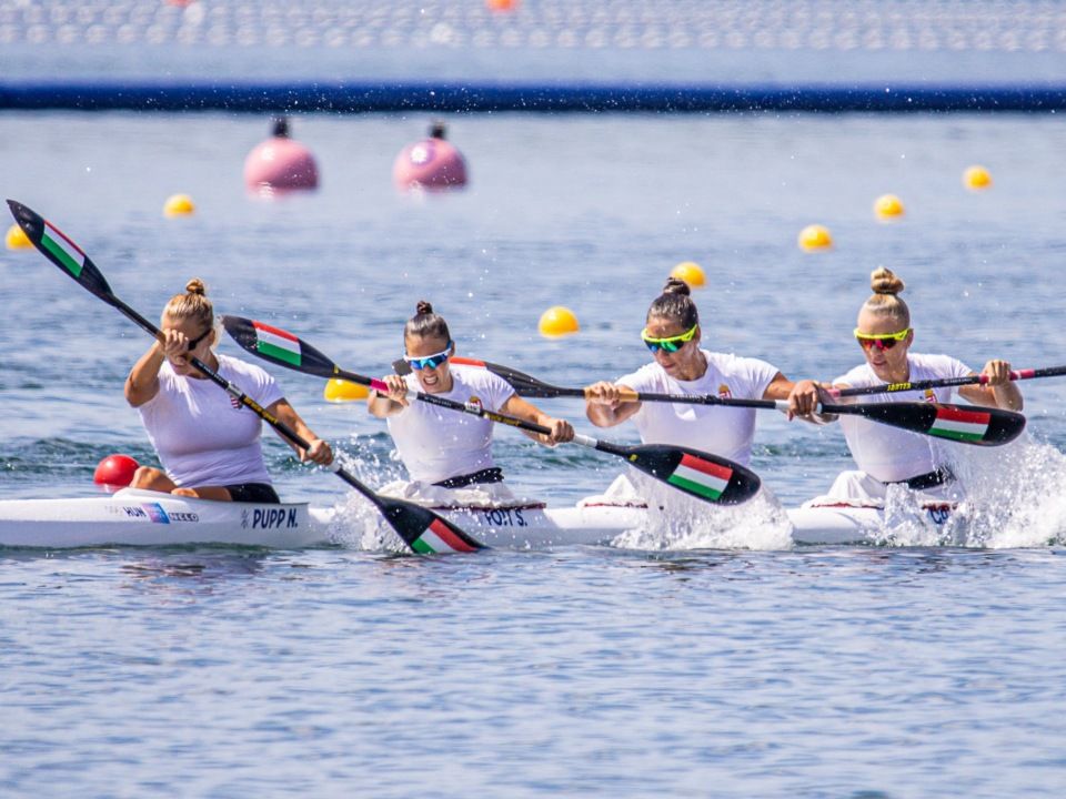 Olimpiai bronzérmes a Pupp Noémi, Fojt Sára, Csipes Tamara és Gazsó Alida Dóra összeállítású magyar női kajak négyes