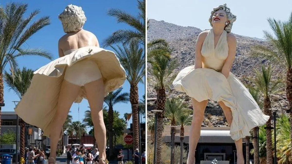 Óriási felháborodást váltott ki Kaliforniában Marilyn Monroe szobra