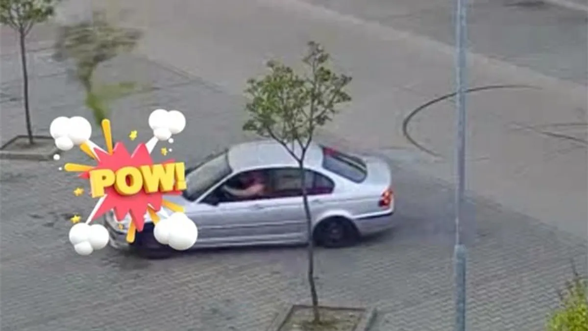Driftelni próbált egy BMW-s Kiskunhalason; nézni is fáj, mit művelt az útjába eső akadályokkal - videó