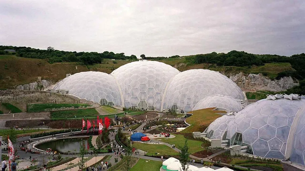 Eden Project, Cornwall, Anglia, üvegház, dóm