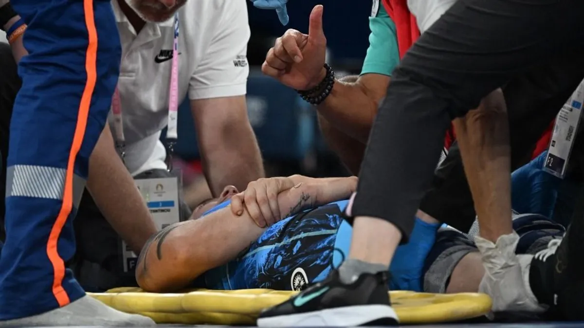 Óriási dráma: eltörhetett a birkózó nyaka az olimpián - fotó