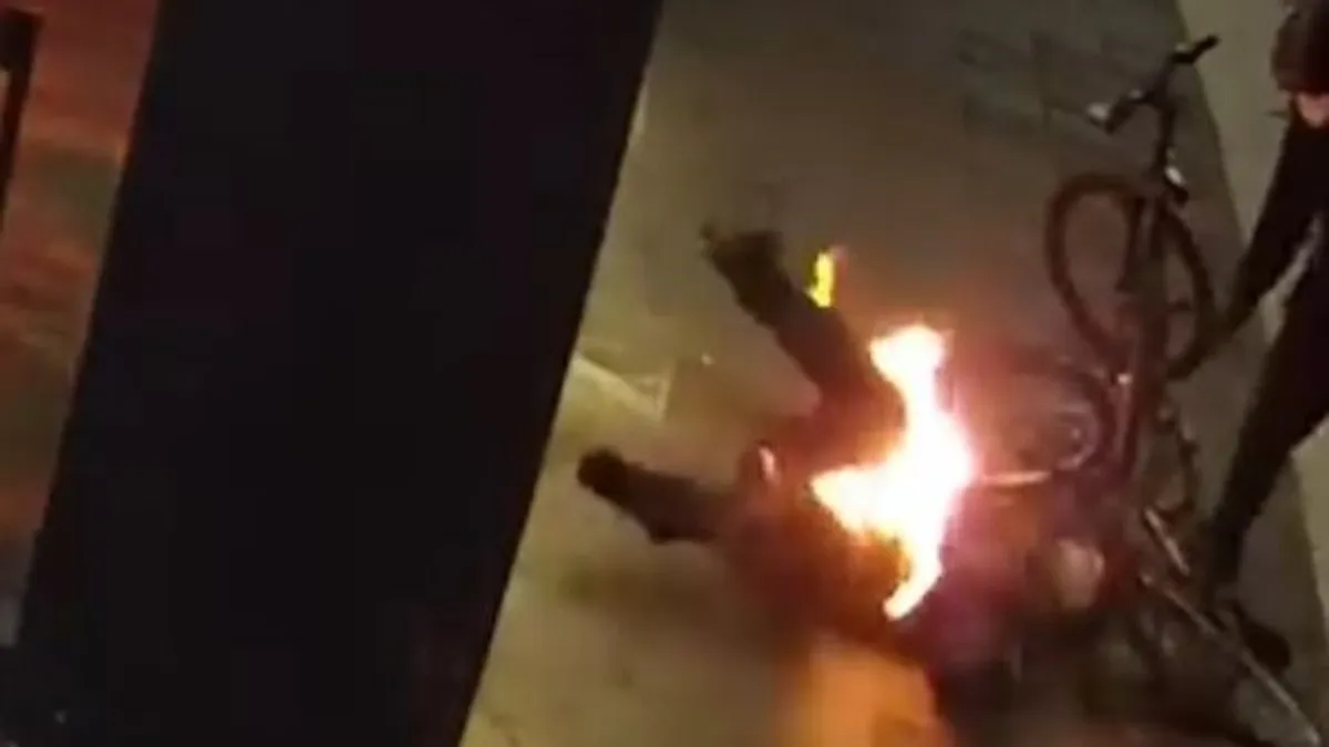 Saját magát gyújtotta fel egy béna betörő - videó
