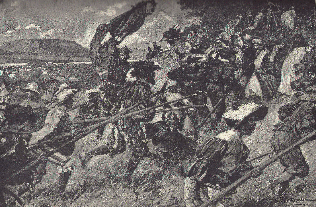 A császári csapatok ellentámadása a szentgotthárdi csatában (19. századi illusztráció)