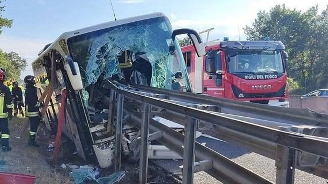 buszbaleset 
Olaszország