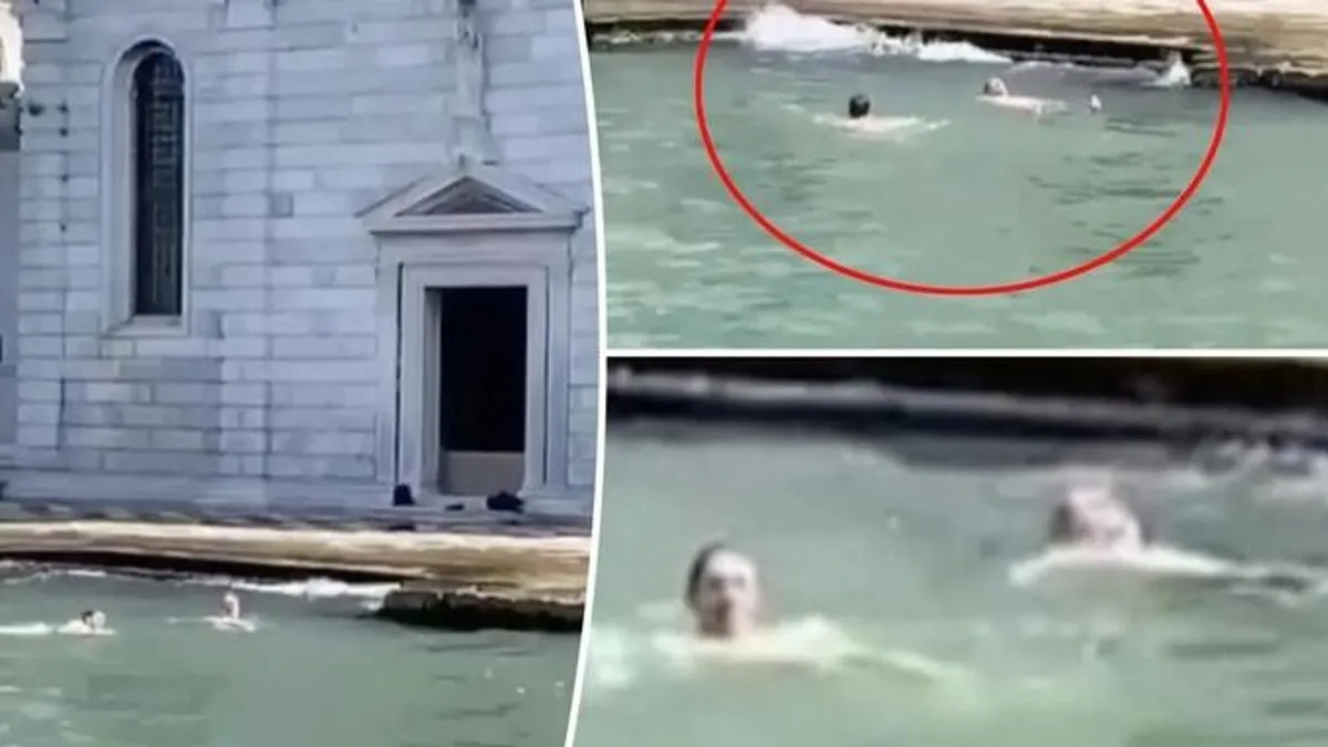Felháborodtak a helyiek, egy velencei temetőnél támadt kedve úszni két turistának