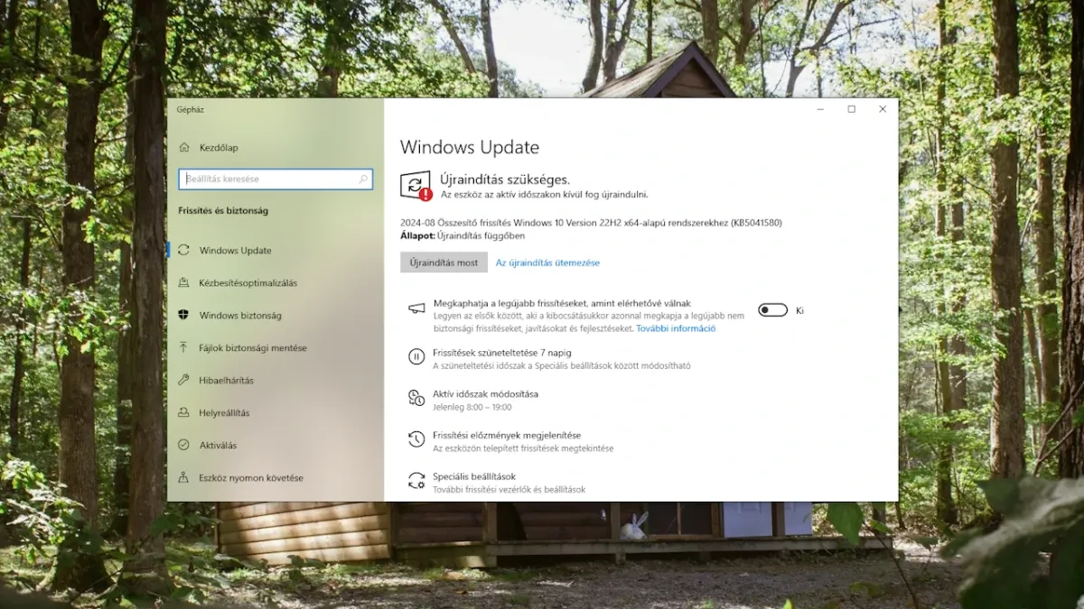 Nagyon fontos frissíteni a Windowst