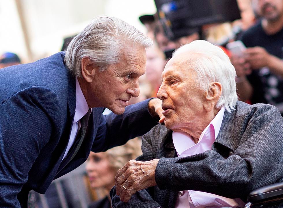 Michael Douglas, Kirk Douglas, Michael Douglas unveils his star on Hollywood Walk of Fame