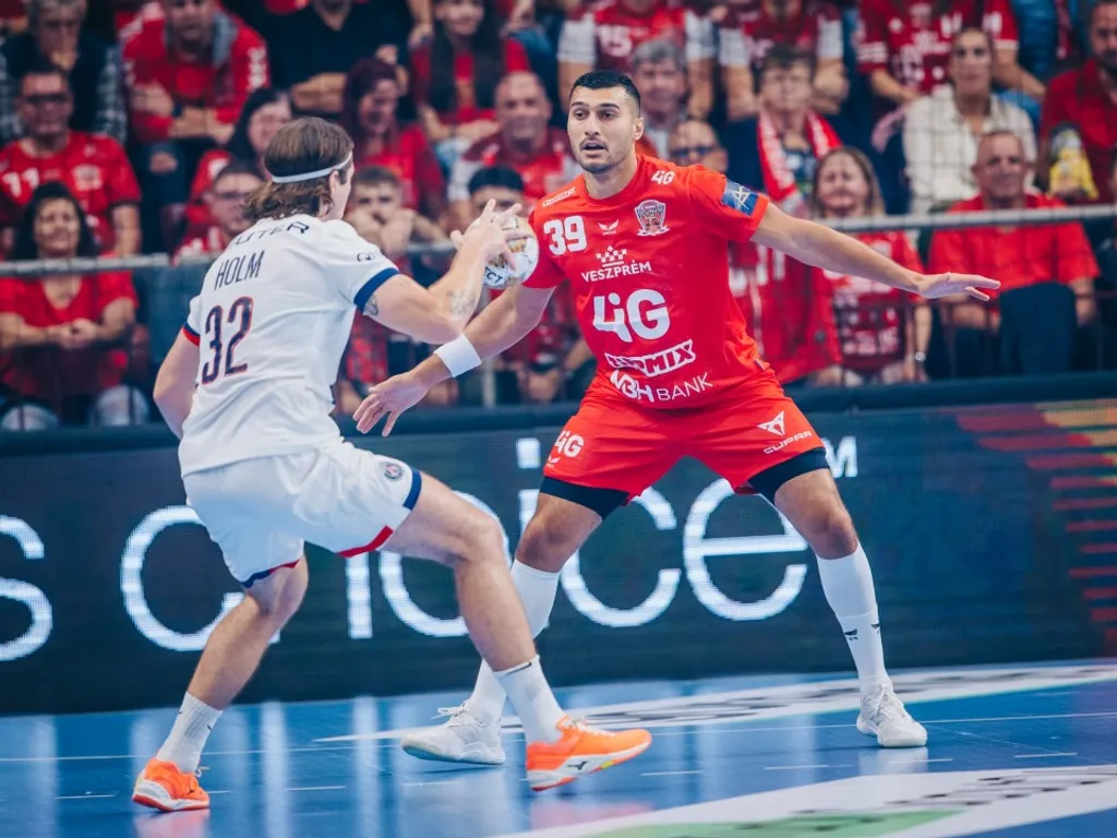 Veszprém - PSG, Veszprém-PSG, kézilabda, férfi, Bajnokok Ligája, Veszprém Aréna, Veszprém, 2024.09.19., BL, Yehia Elderaa, el-Dera, Holm