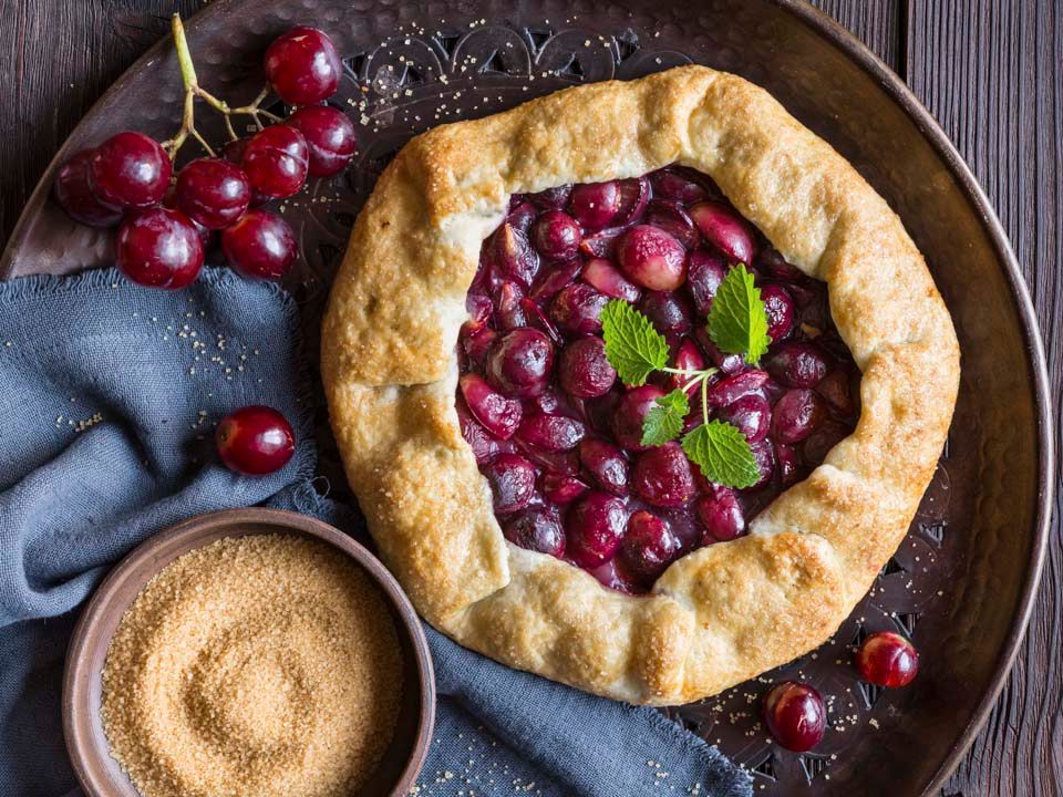 szőlő, bor, pite, ételek-italok, szőlőlé, szőlős pite